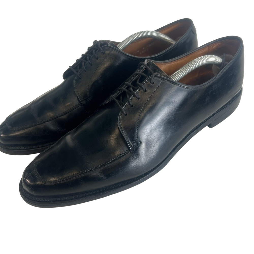 Allen Edmonds Delray Shoes Mens 11.5 A Black Leather Split Toe‎ Dress